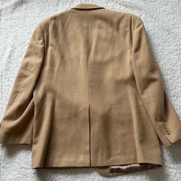Ralph Lauren Men Blazer Jacket Beige %100 Camel Hair from Italy Size 46R